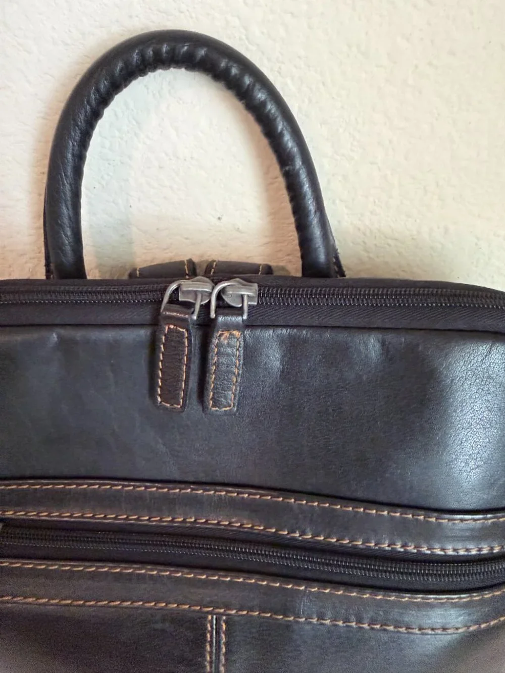Jack Georges Voyager Hand-Stained Buffalo Leather Adele Slim Backpack Unisex